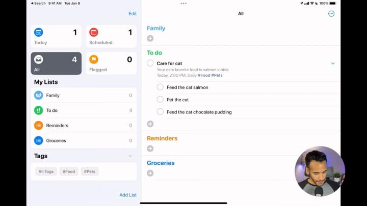 Reminders on iOS