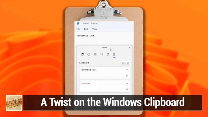 New features of in the Windows clipboard