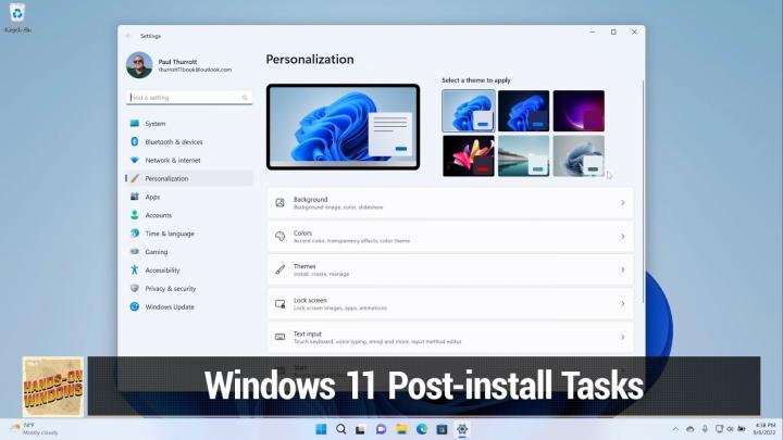 What to do after a fresh install of Windows 11