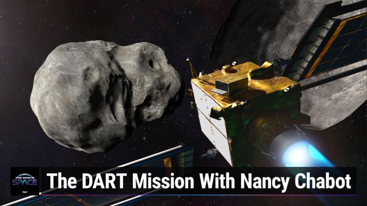Illustration of DART, from behind the NEXT–C ion engine