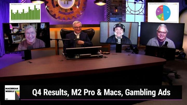 Q4 Results, M2 Pro & Macs, Gambling Ads