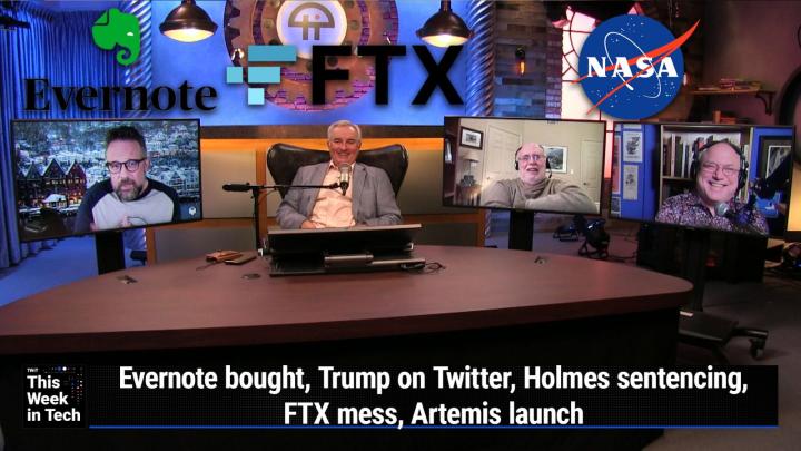 Evernote bought, Trump on Twitter, Holmes sentencing, FTX mess, Artemis launch