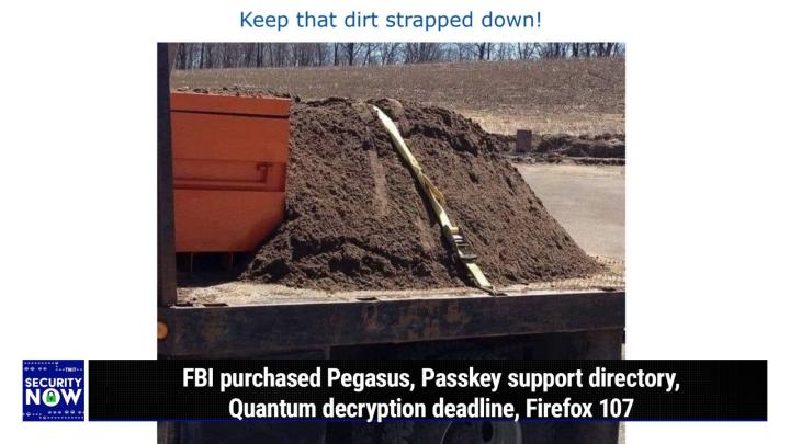 FBI purchased Pegasus, Passkey support directory, Quantum decryption deadline, Firefox 107
