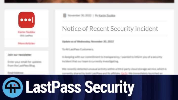 LastPass' Security Incident