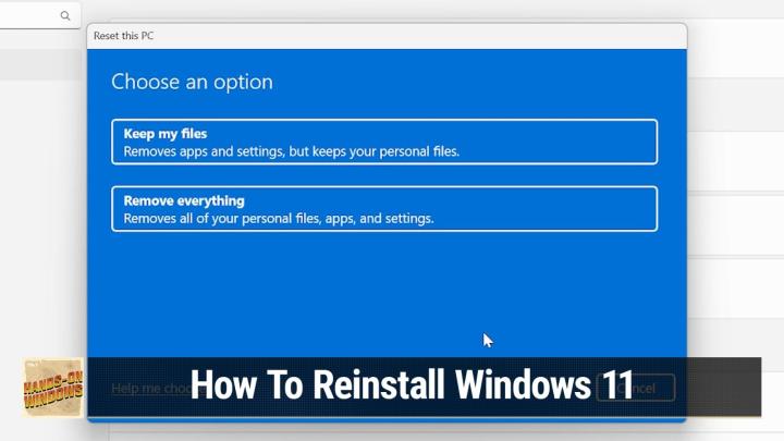 Using "Reset this PC"