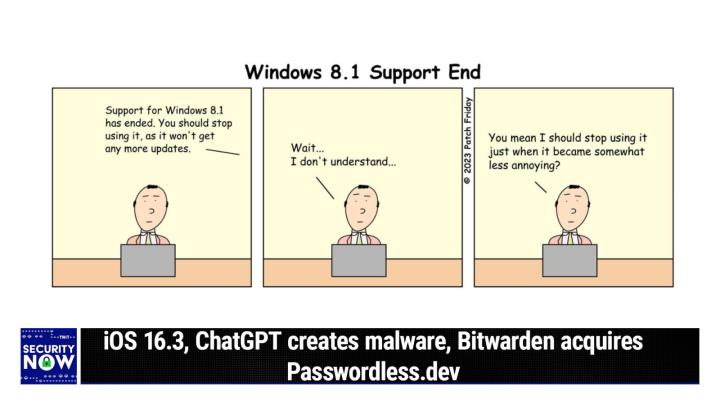 iOS 16.3, ChatGPT creates malware, Bitwarden acquires Passwordless.dev