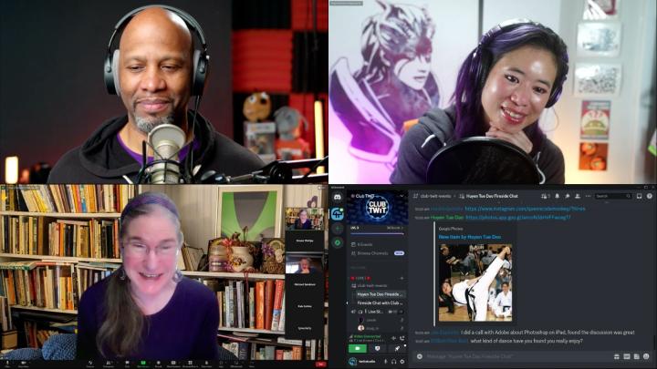 Ant Pruitt chatting with Huyen Tue Dao