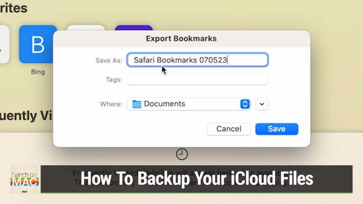 Archive Bookmarks, Contacts, Calendars, Reminders, Notes, Voice Memos