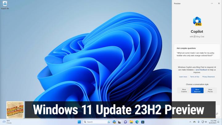 Windows 11 Update 23H2 Preview