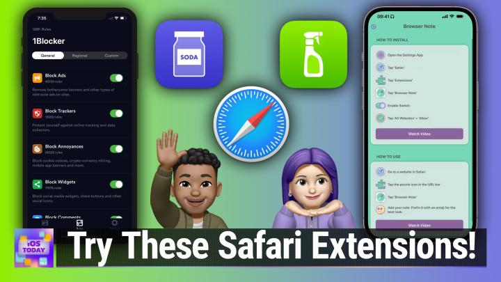 iOS 703: Safari Extensions Worth Downloading - 1Blocker, Browser Note, Keyword Search