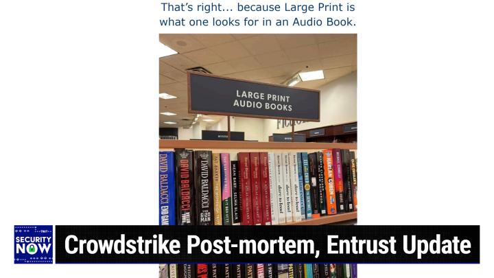 Crowdstrike Post-mortem, Entrust Update