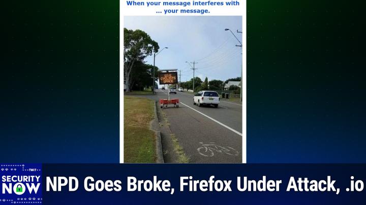 NPD Goes Broke, Firefox Under Attack, .io