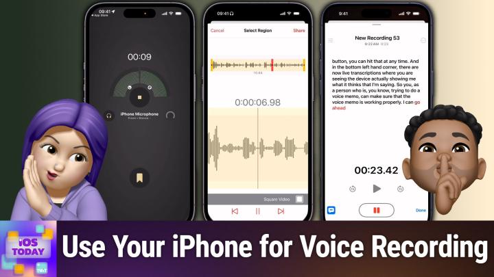 Voice Memos, Notes recordings, & more 