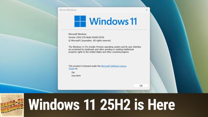 Windows 11 25H2 is Here