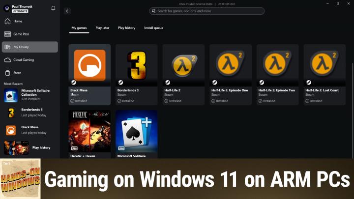 Hands-On Windows 163: Gaming on ARM PCs